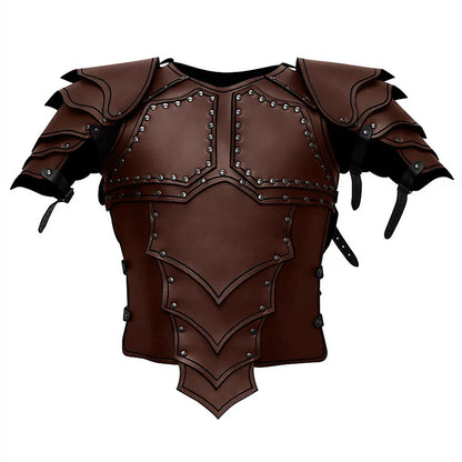 Anime Real-life Costume Samurai Armor COSPLAY Synthetic Leather Men's Clothing — back view