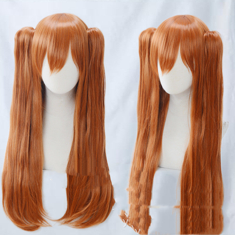 Double Ponytail Split Type High Temperature Silk Cosplay Wig — detail