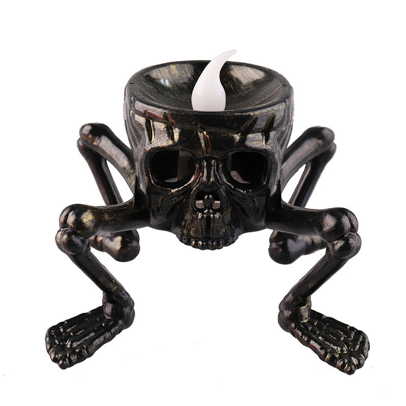 Halloween Skull Hand Decoration — in use