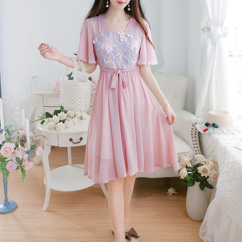Women's Embroidered Chiffon Improved Hanfu | Magic Stories