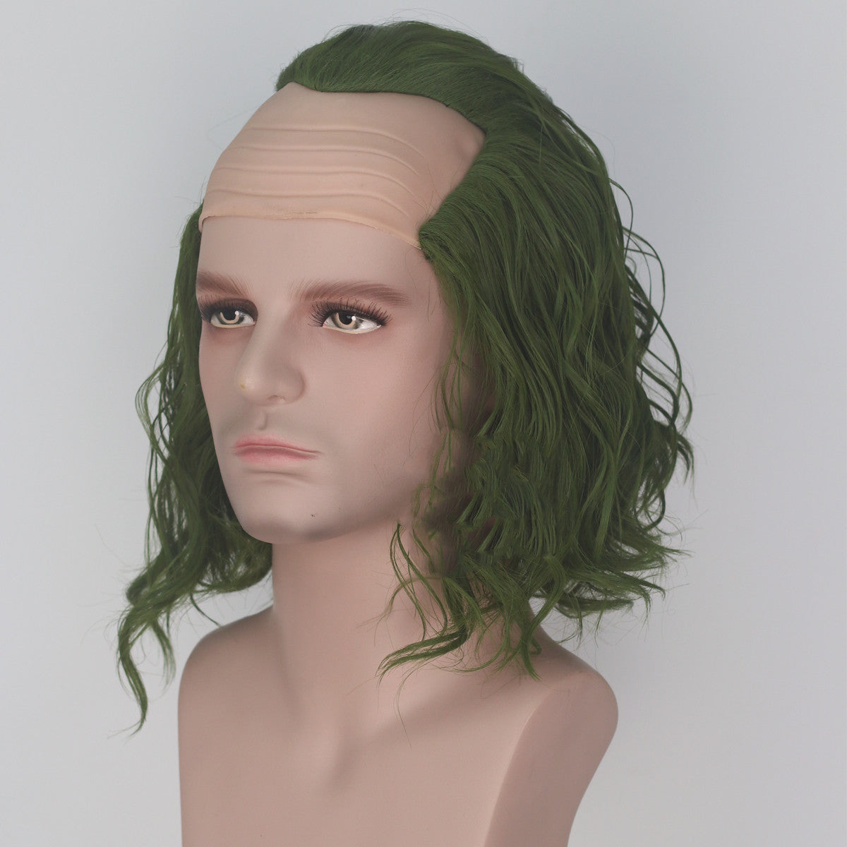 Simulation Scalp Green Short Curly Hair | Magic Stories