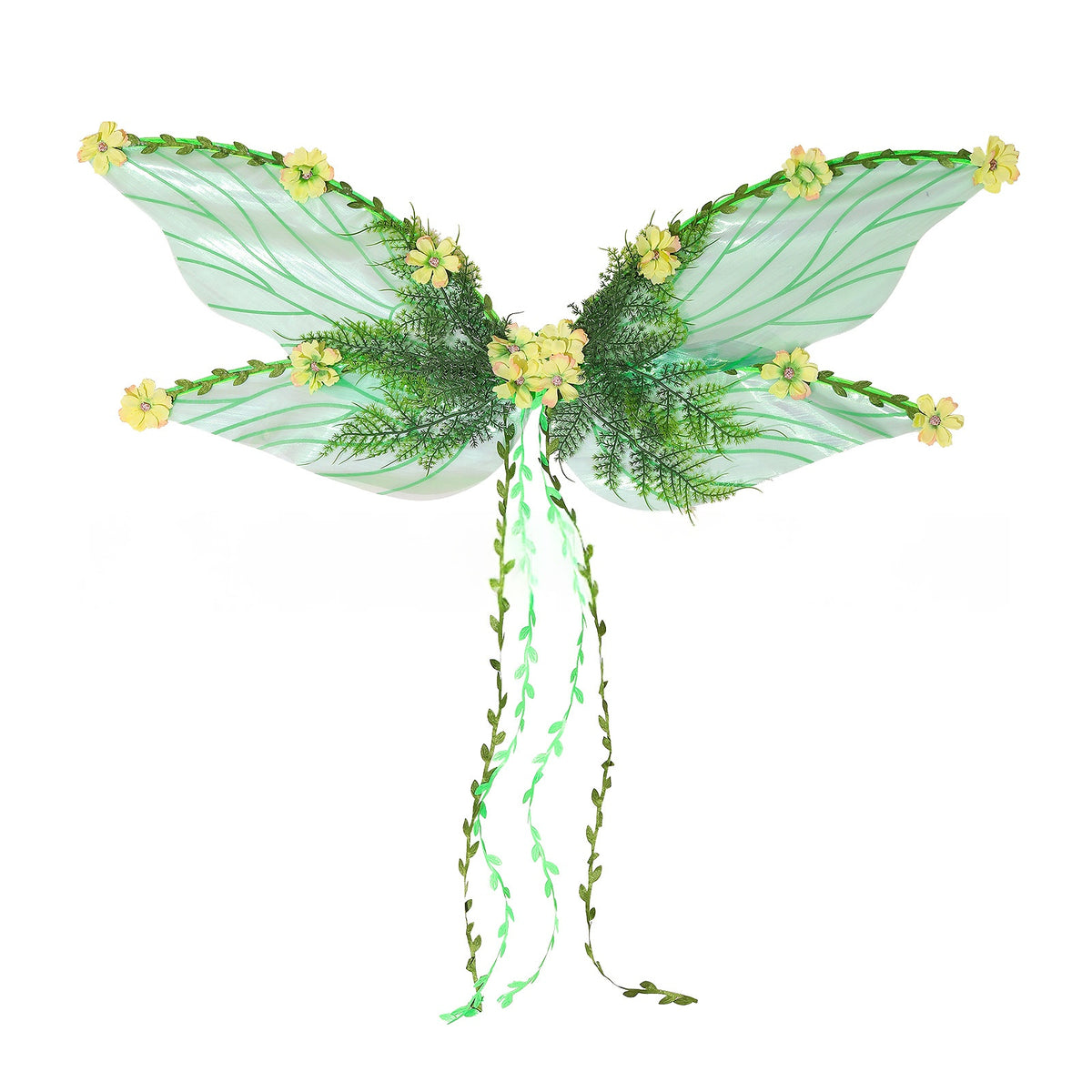 Green Cicada Wings Elf Costume For Halloween And Christmas — detail