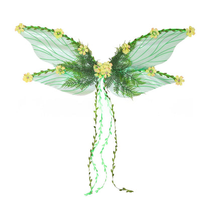 Green Cicada Wings Elf Costume For Halloween And Christmas — detail