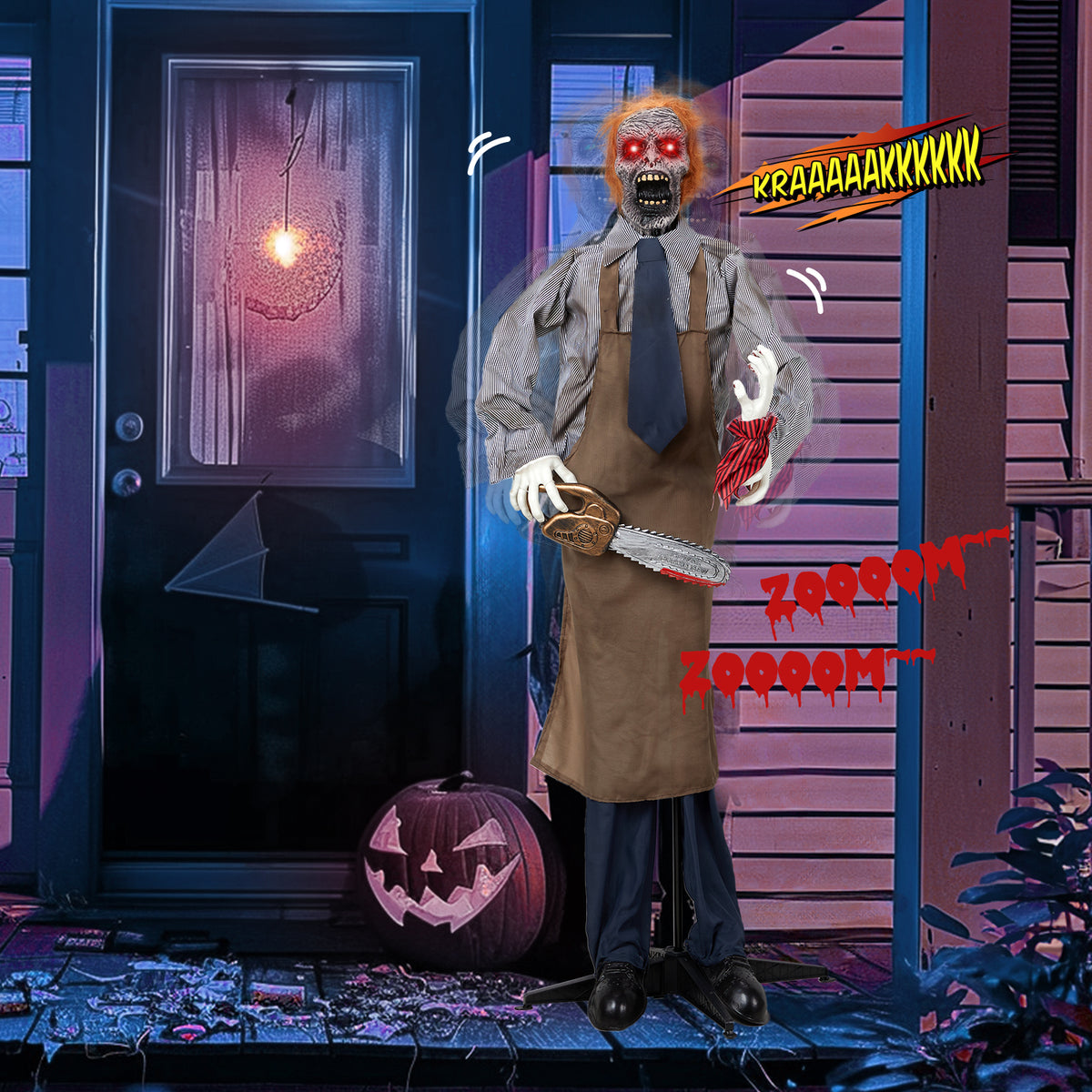 5.7ft Chainsaw Man Halloween Standing | Magic Stories