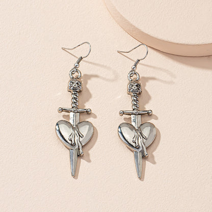 Exaggerated Gothic Long Sword Earrings | Magic Stories