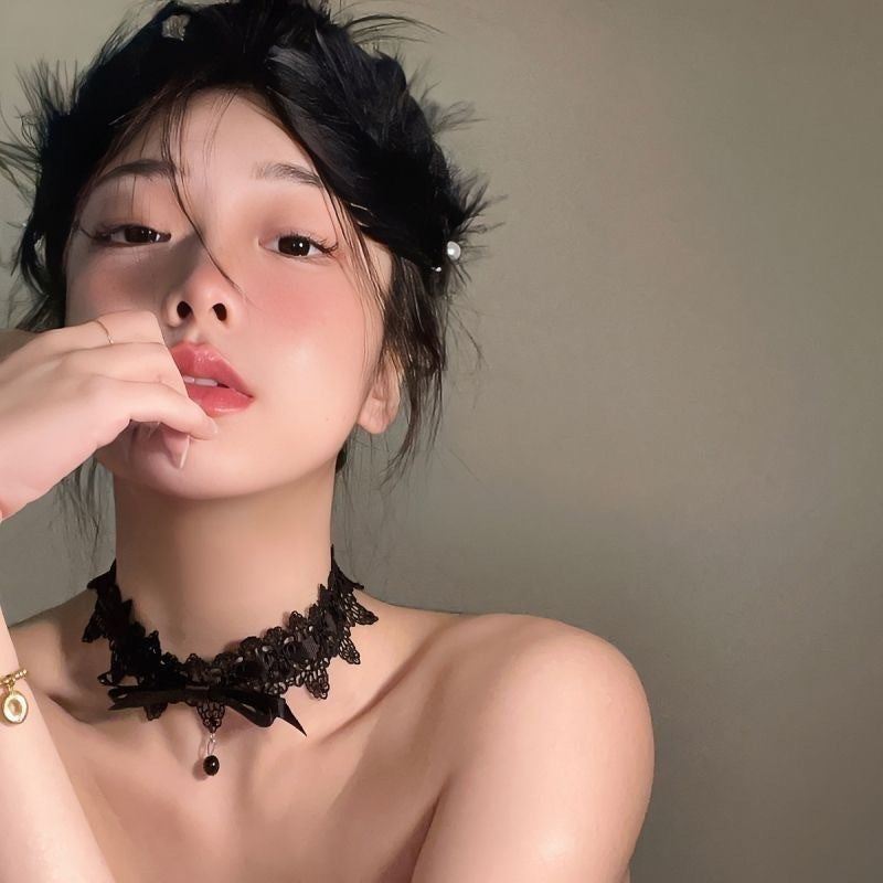 Lolita Gothic Style Dark Girl Bow Lace | Magic Stories