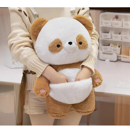 Girl Cute Plush Doll Backpack — back view