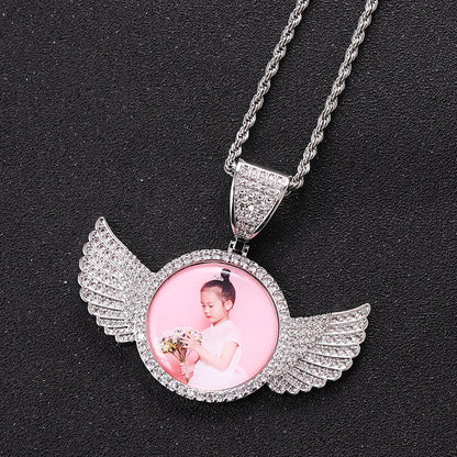 Angel Wings Photo Frame Necklace | Magic Stories