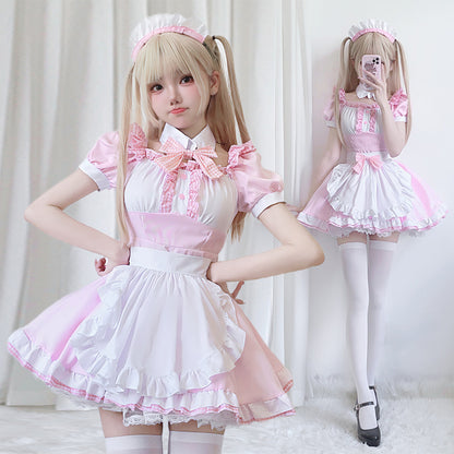 Japanese Anime Maid Costume Cute Maid Ware Soft Girl Cosplay Cat Lolita — side view