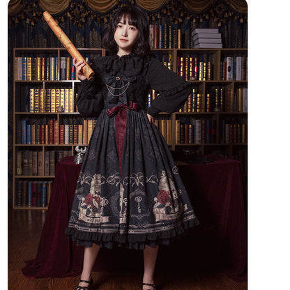 Lolita Skirt Full Stock Nightingale And Rose Jsk Dress Gothic Dark Lolita Dress