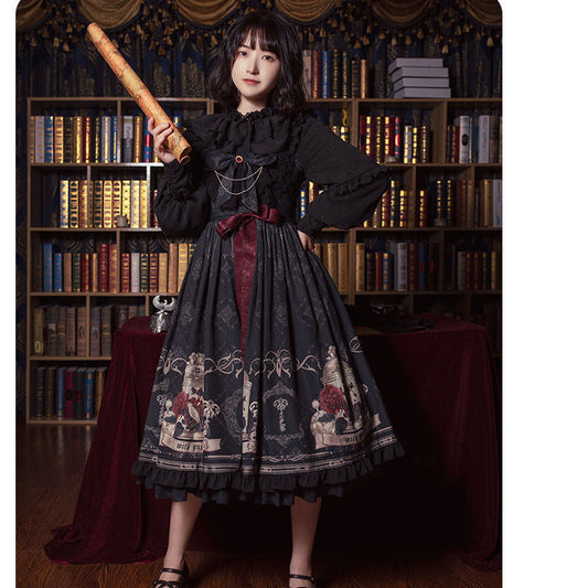 Lolita Skirt Full Stock Nightingale And Rose Jsk Dress Gothic Dark Lolita Dress