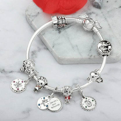 Hogwarts-themed Silver Bracelet