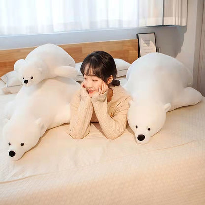 Polar Bear Plush Toy Sleeps With Pillow | Magic Stories