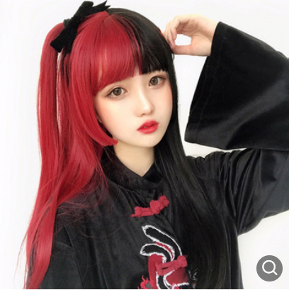Anime Cosplay Wig Female Long Straight Hair — detail