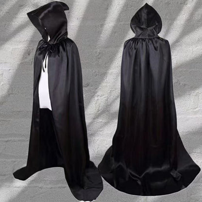 Halloween Costume Satin Black Grim Reaper | Magic Stories
