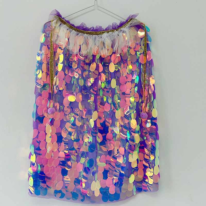 Children's Mermaid Sequin Princess Cape | Magic Stories