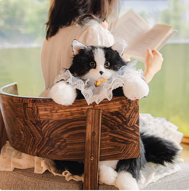 Cow Cat Backpack Simulation Plush Toy — detail