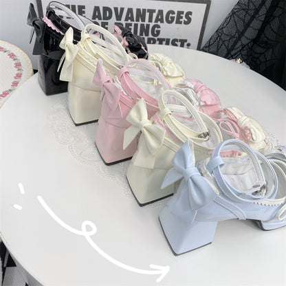 Mid Heel Platform Cute Single-layer Shoes | Magic Stories