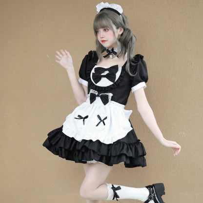 Japanese-style Soft And Adorable Maid Outfit Cute And Sweet Pink Maid Uniform Set Perfect For Cosplay — scale reference