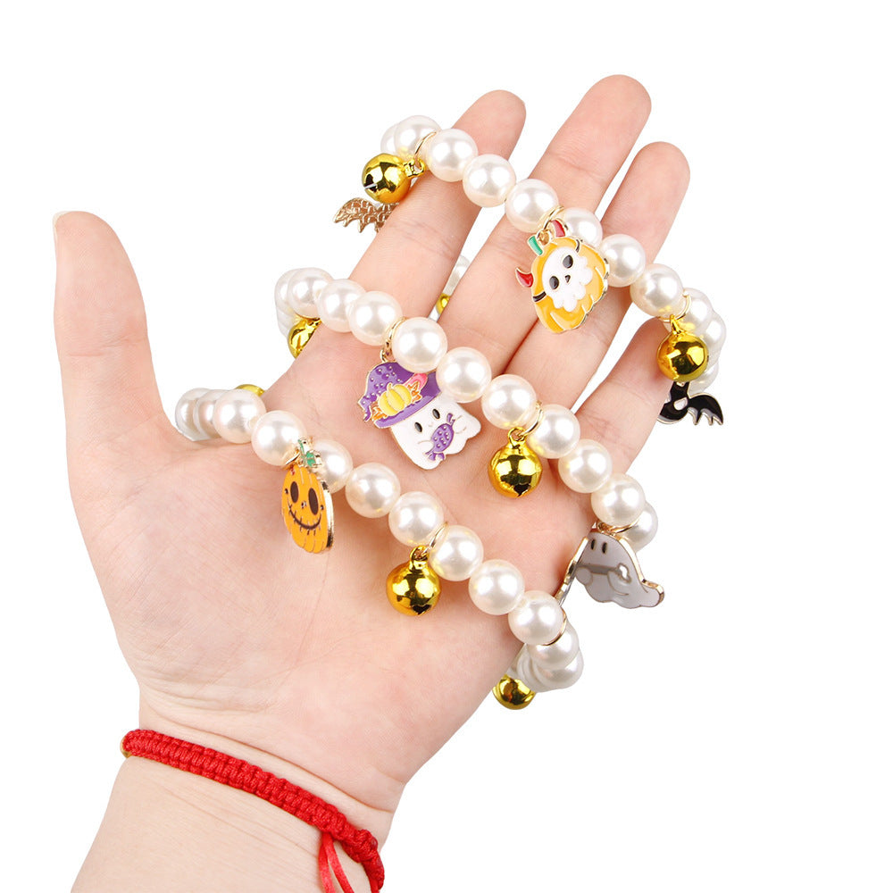 Pet Pearl Necklace - Halloween — detail