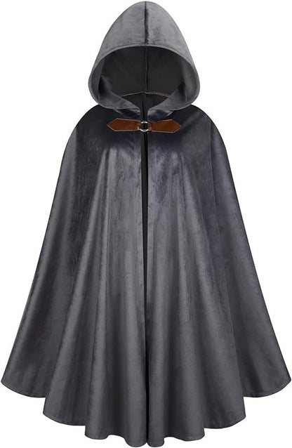Medieval Suede Leather Cloak Halloween Retro | Magic Stories