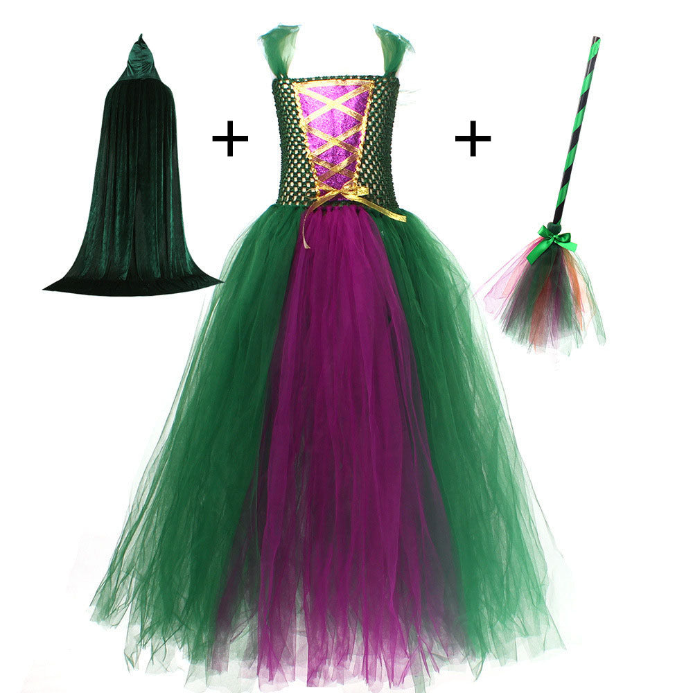 Halloween Costume Witch Children Dress Cloak | Magic Stories