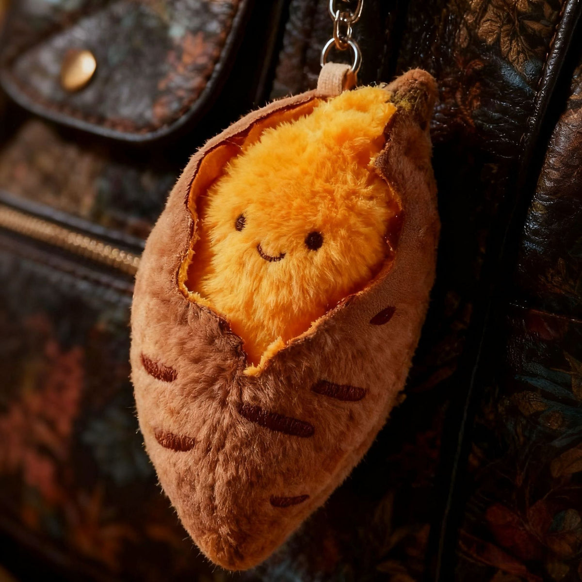 Cute Tongtong Plush Keychain — side view