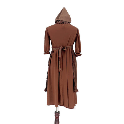 Medieval Civilian Costume Children European Colony Poor Cosplay Clothes Cosplay Old Grandma Performance Costumes — detail