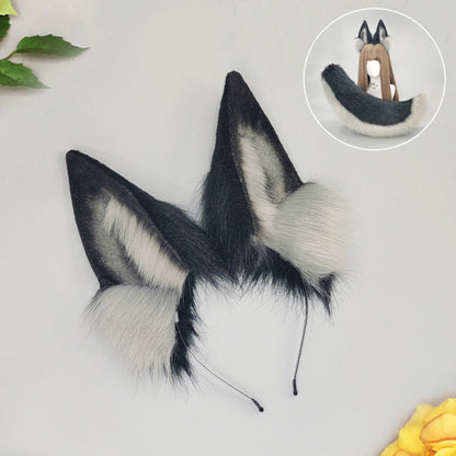 Handmade Anime Animal Ears Headband — scale reference
