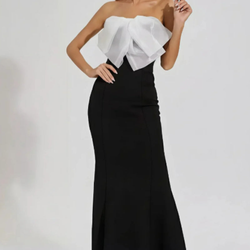 Slimming Bow Strapless Mermaid Dress | Magic Stories