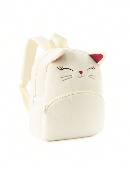 Cartoon Animal Plush Children's Backpack — scale reference
