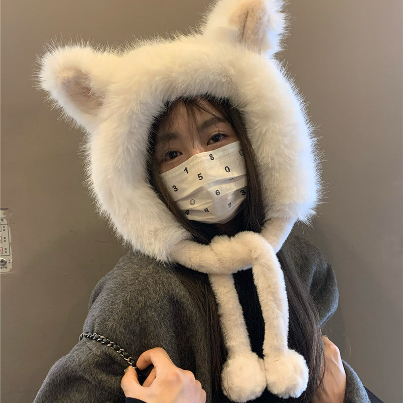 Cute Fox Ears Plush Hat For Women | Magic Stories