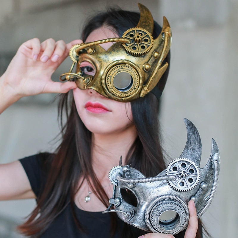 Mechanical Steampunk Retro Half Face Mask | Magic Stories