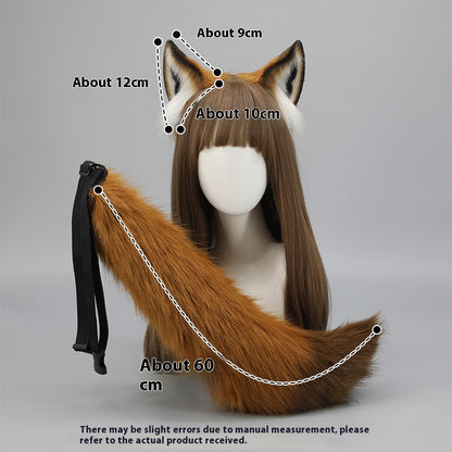 Simulation Animal Ears Hair Accessories Plush Headband — detail