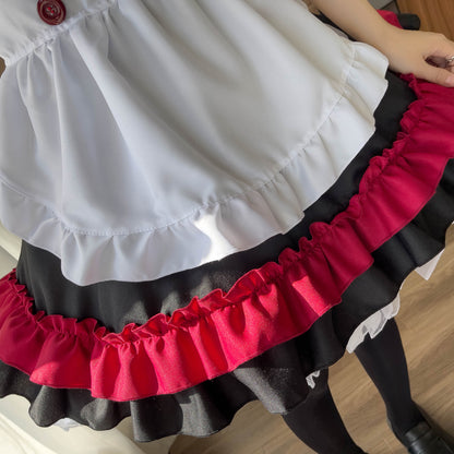 Lolita Gothic Black Red Maid Anime Cosplay Costume — packaging