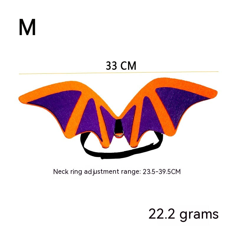 Halloween Pet Costume Bat Wings Bow Tie Hat Accessories — side view