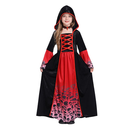 Halloween Witch Vampire Costume Horror Skull Dress Up Performance — scale reference
