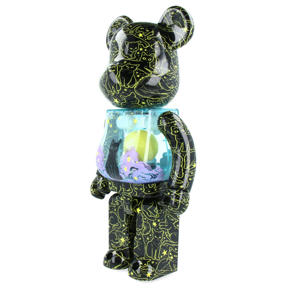 400% Bearbrick Cat in the Night Sky - Hikari Bambi — back view