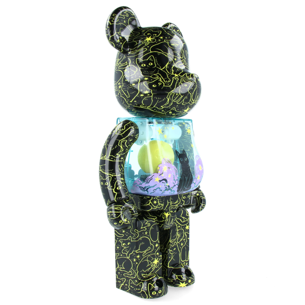 400% Bearbrick Cat in the Night Sky - Hikari Bambi — back view