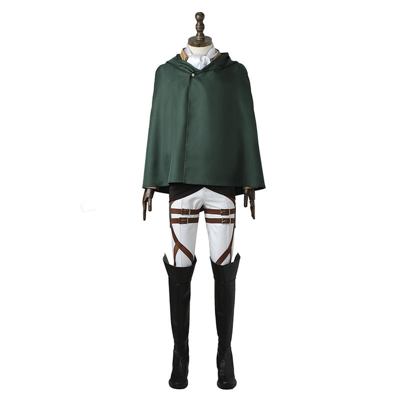 Attack on Titan Levi Ackerman Survey Corps Uniform Set Cosplay Costumes - Magic Stories