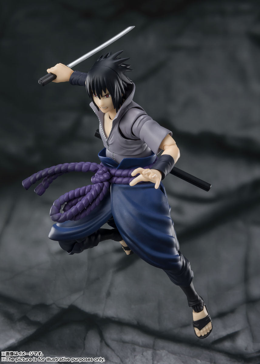 Naruto: Shippuden S.H.Figuarts Sasuke Uchiha (He Who Bears All Hatred) — side view