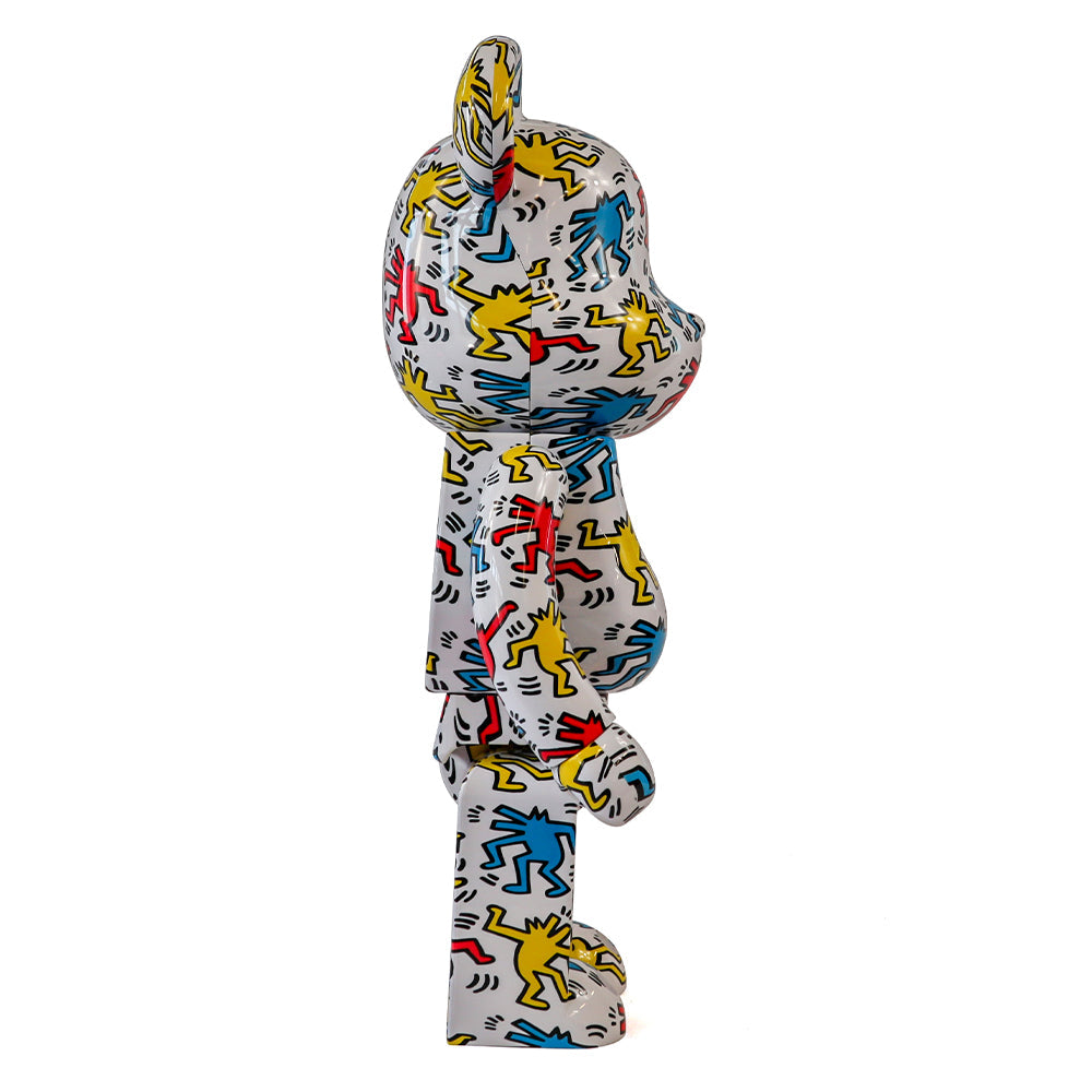 1000% Bearbrick Keith Haring V9 — side view