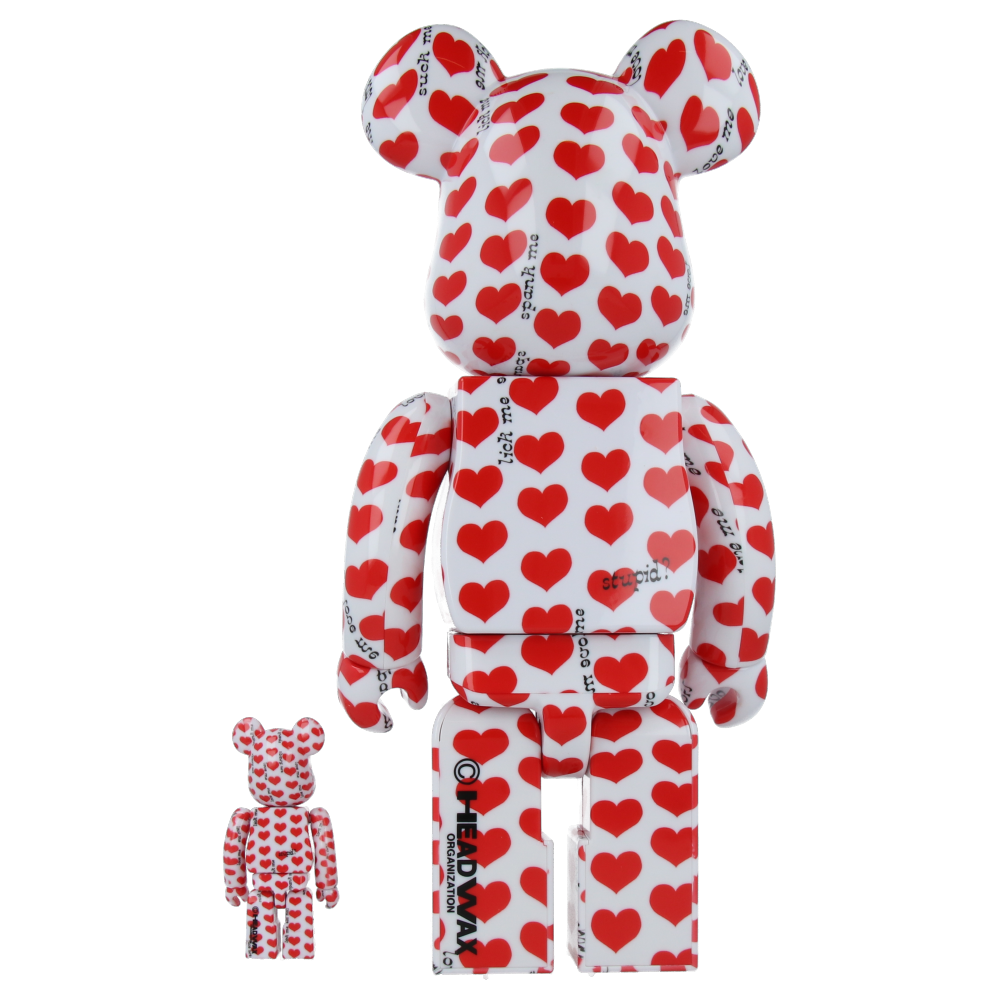 400% + 100% Bearbrick White Heart — packaging