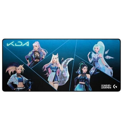 Logicool G G840 LoL K/DA Gaming Mouse Pad, Super Large, XL Size, Cross, 3mm, Thin, Stable Rubber Material, League of Legends Official Game Gear, Black