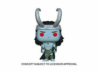 Marvel Funko Pop 3-Pack — Monster Hunters Loki, Frost Giant Loki & Moon Knight — back view