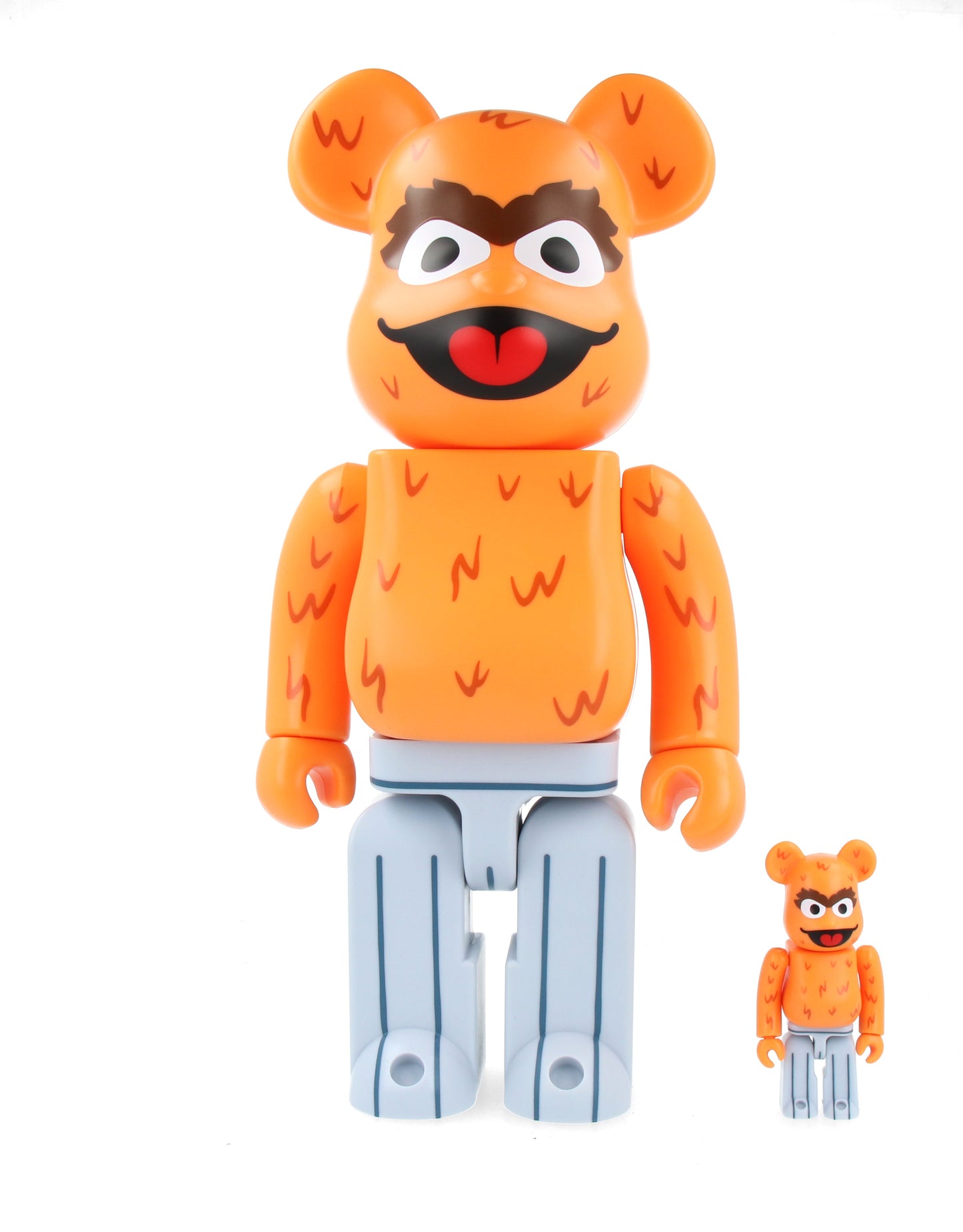 400% + 100% Bearbrick Oscar the Grouch (The Original Orange Fur Ver.)