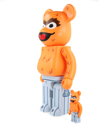 400% + 100% Bearbrick Oscar the Grouch (The Original Orange Fur Ver.)