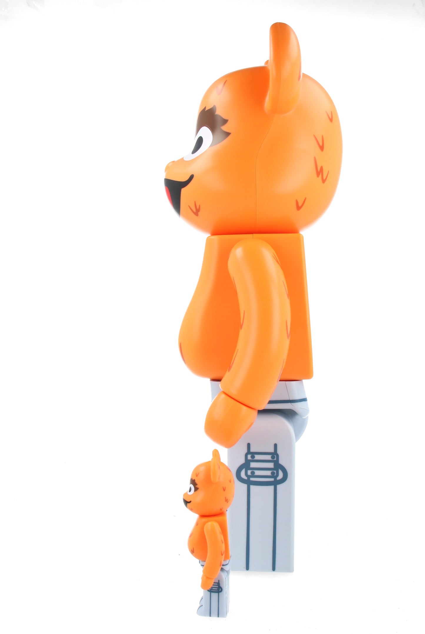 400% + 100% Bearbrick Oscar the Grouch (The Original Orange Fur Ver.)