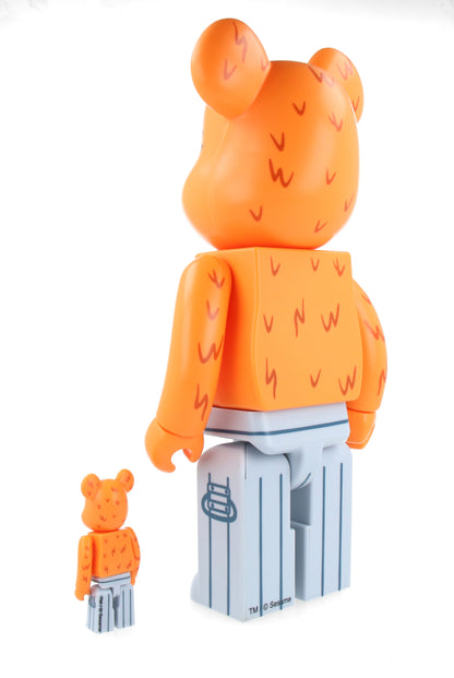 400% + 100% Bearbrick Oscar the Grouch (The Original Orange Fur Ver.)