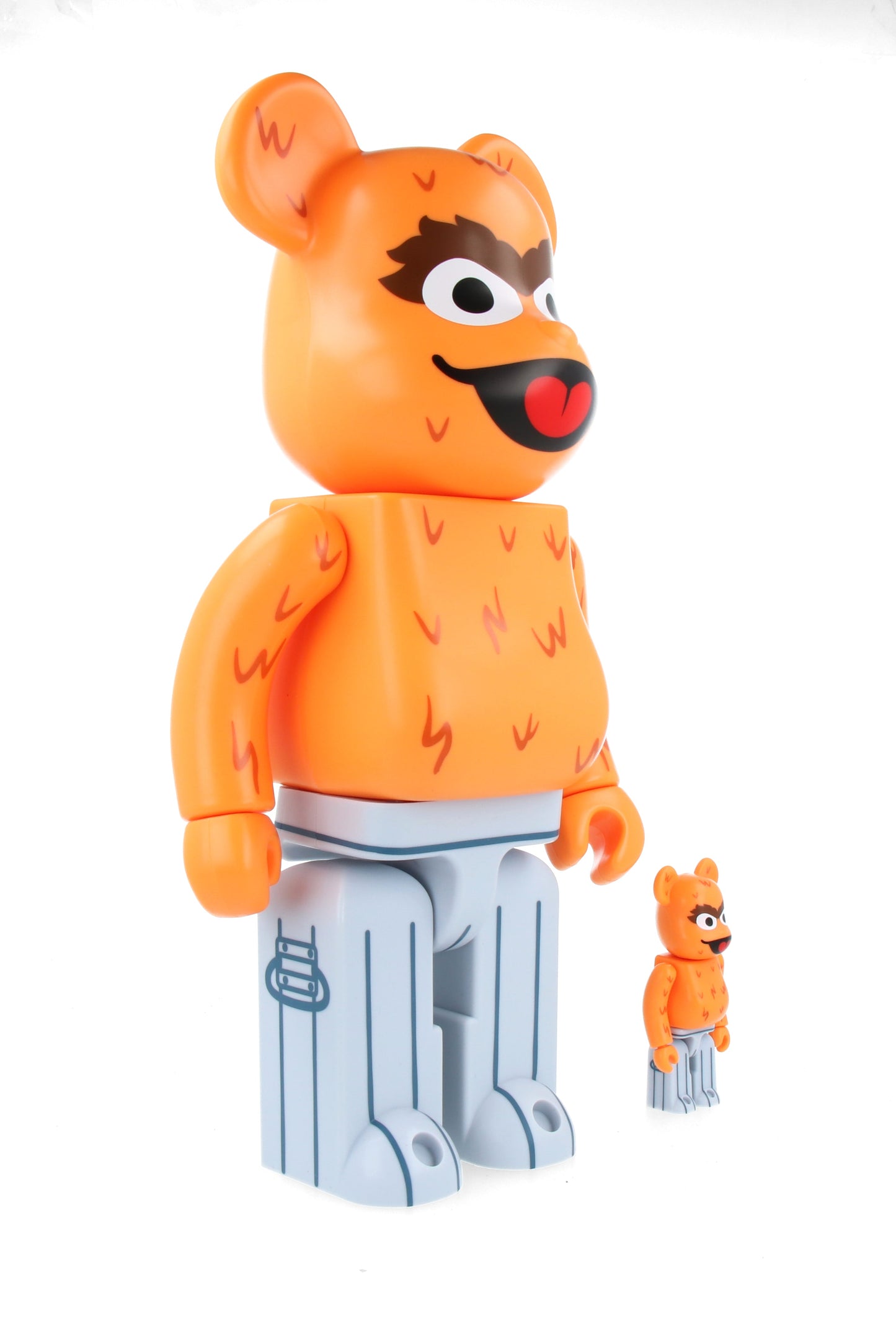 400% + 100% Bearbrick Oscar the Grouch (The Original Orange Fur Ver.)